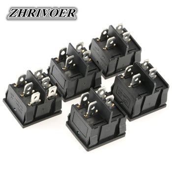 KCD5 21x24mm 21*24mm Rocker Switches Kit 4 Pin 6Pin 2 Position 3 Position 15A/250VAC ON-OFF ON-OFF-ON