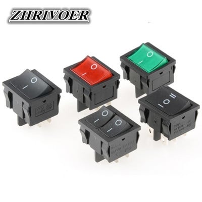 KCD5 21x24mm 21*24mm Rocker Switches Kit 4 Pin 6Pin 2 Position 3 Position 15A/250VAC ON-OFF ON-OFF-ON