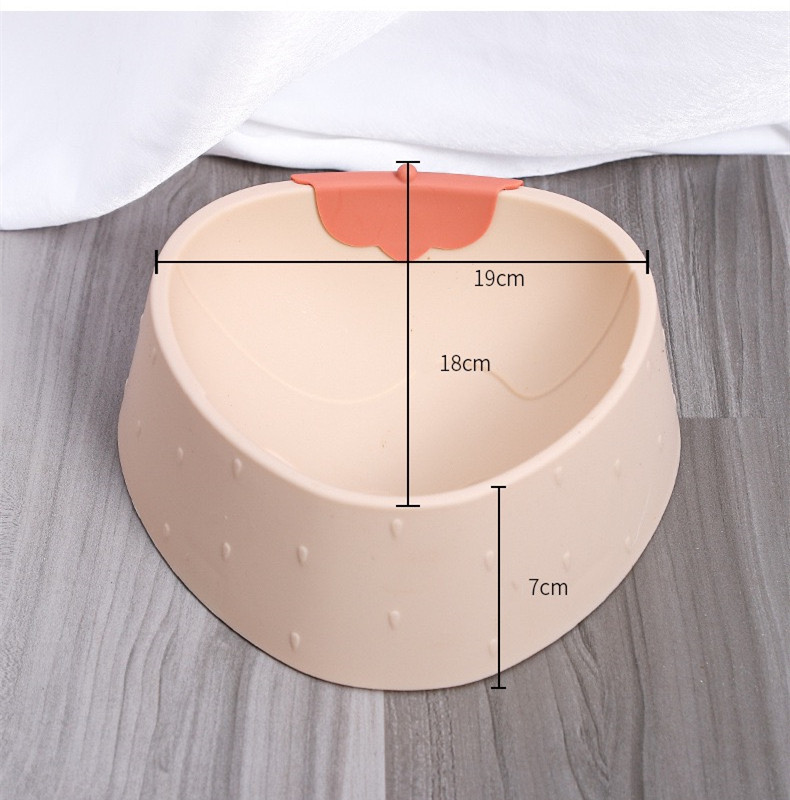 2022 New Strawberry Pet Cat Bowl Slatka neklizajuća ladica za hranjenje mačića Ins Style Hranilica za pse protiv prevrtanja Pribor za kućne ljubimce