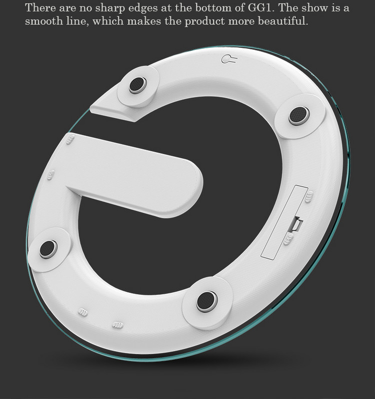 Vruće 2022 Velika kupaonska vaga od kaljenog stakla Elektronske podne vage Okrugli crno zeleni LED zaslon za napajanje LED noć