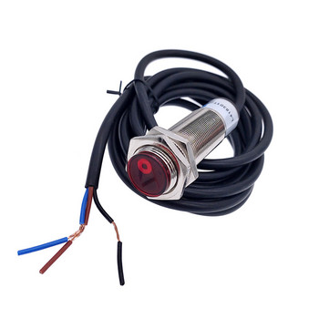 M18 Μεταλλική φωτοηλεκτρική δέσμη λέιζερ Διακόπτης αισθητήρα υπέρυθρων εμποδίων NPN PNP NO 5-30cm Εύρος ανίχνευσης Ρυθμιζόμενο
