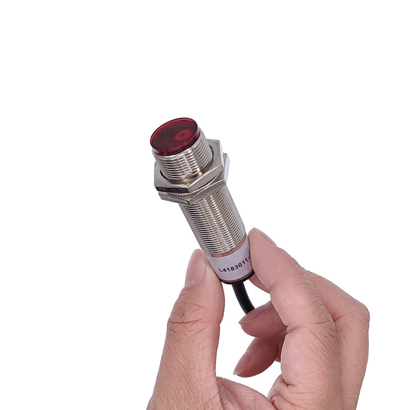 M18 Metallist fotoelektriline laserkiir Anduri lüliti Infrapuna takistuste vältimine NPN PNP NO 5-30 cm Reguleeritav tuvastusulatus