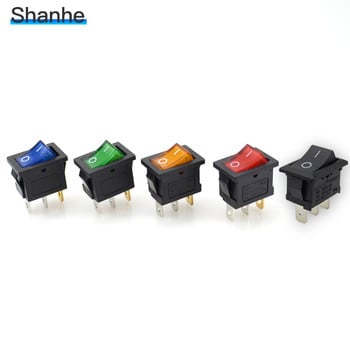 5 τμχ Ταμπλό Mini 3 Pin On Off Position Rocker Switch Illuminated Spst with Light