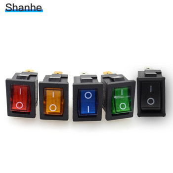 5 τμχ Ταμπλό Mini 3 Pin On Off Position Rocker Switch Illuminated Spst with Light