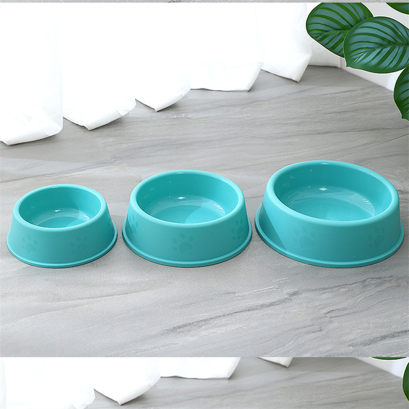 Mājdzīvnieku suņu barības bļoda kaķu ūdens barošanas trauks Izturīgas biezas plastmasas matētas tekstūras padeves trauki maziem un vidējiem suņiem kucēnu produkti