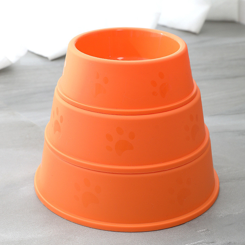 Mājdzīvnieku suņu barības bļoda kaķu ūdens barošanas trauks Izturīgas biezas plastmasas matētas tekstūras padeves trauki maziem un vidējiem suņiem kucēnu produkti