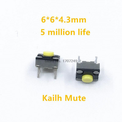 2Pcs Kailh Mouse Micro Switch 4.3/7.3/9.5mm Gumb za isključivanje zvuka GM2.0 GM4.0 GM8.0 2/3Pin koji se koristi na računalnim miševima lijevi desni gumb