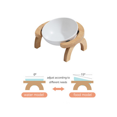 Keramička zdjela s hranom za hranjenje mačaka sa stalkom Dvostruke zdjelice za hranjenje kućnih ljubimaca Visoko stopalo Mlijeko za male pse Zalihe vode Zdjela za štene za mačke