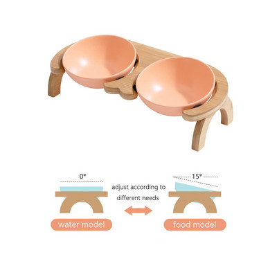 Keramička zdjela s hranom za hranjenje mačaka sa stalkom Dvostruke zdjelice za hranjenje kućnih ljubimaca Visoko stopalo Mlijeko za male pse Zalihe vode Zdjela za štene za mačke