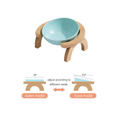 Keramička zdjela s hranom za hranjenje mačaka sa stalkom Dvostruke zdjelice za hranjenje kućnih ljubimaca Visoko stopalo Mlijeko za male pse Zalihe vode Zdjela za štene za mačke