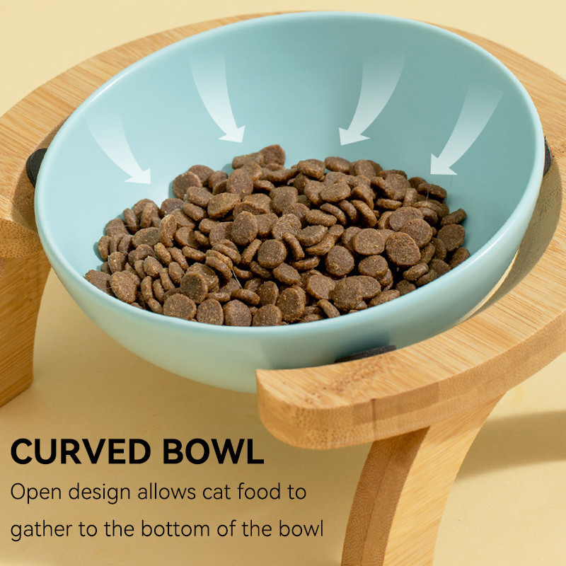 Keramička zdjela s hranom za hranjenje mačaka sa stalkom Dvostruke zdjelice za hranjenje kućnih ljubimaca Visoko stopalo Mlijeko za male pse Zalihe vode Zdjela za štene za mačke