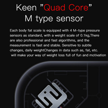 Bluetooth кантар за тегло Fat Smart Electronic BMI Composition Точен анализатор за мобилен телефон LED цифров дисплей Подови везни