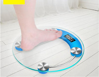 Novi dolazak 180 kg promjer 28 cm Zdravlje za kućnu kupaonicu Digitalna elektronička staklena LCD vaga za tijelo