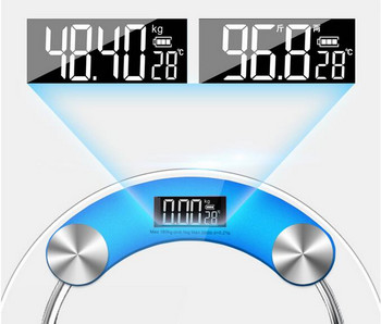 Νέα άφιξη 180kg διάμετρος 28cm Υγεία σπιτιού Μπάνιο Υγεία Ψηφιακή Ηλεκτρονική Γυάλινη Ζυγαριά σώματος LCD