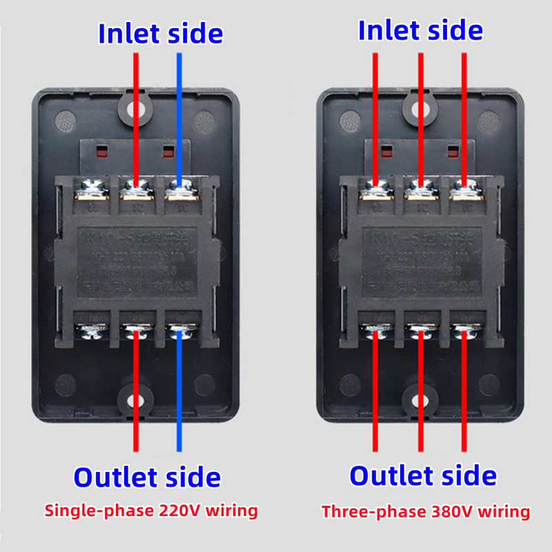 AC 380V 2KW I/O Uključeno Isključeno Start Stop Tipkasti prekidač 6 vijčanih priključaka QCS1 Velika/mala ploča