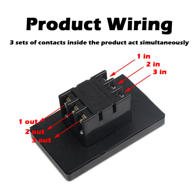 AC 380V 2KW I/O Uključeno Isključeno Start Stop Tipkasti prekidač 6 vijčanih priključaka QCS1 Velika/mala ploča