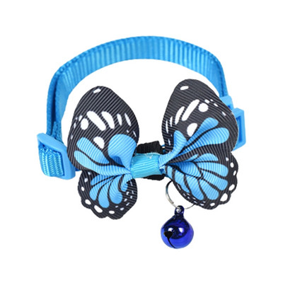 1Pc Set Šarene slatke ogrlice s leptirima Podesiva kopča Ogrlice za mačke Oprema za kućne ljubimce Otisak stopala Personalizirane ogrlice za mače Puppy A