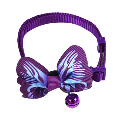 1Pc Set Šarene slatke ogrlice s leptirima Podesiva kopča Ogrlice za mačke Oprema za kućne ljubimce Otisak stopala Personalizirane ogrlice za mače Puppy A