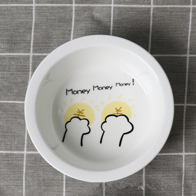 Lemmikloomatoidutarbed Keraamiline kauss Armas kassikauss veenõu koerapott lemmiklooma joomine söögikauss ümmargune keraamiline kauss söötjad lemmikloomatarbed