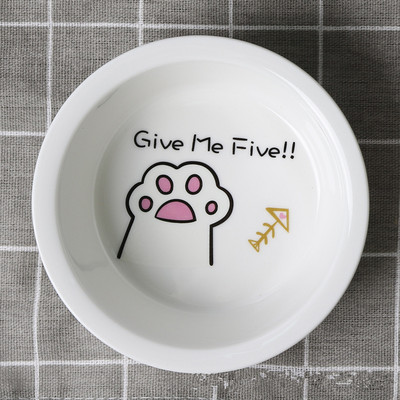 Lemmikloomatoidutarbed Keraamiline kauss Armas kassikauss veenõu koerapott lemmiklooma joomine söögikauss ümmargune keraamiline kauss söötjad lemmikloomatarbed