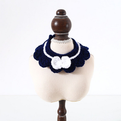 Pas Mačka Ovratnik s leptir kravatom Božićni dodaci za kućne ljubimce Ručno rađene pletene vunene bandane za mačke Kravate Podesivo štene Mačka Ovratnik s šalom