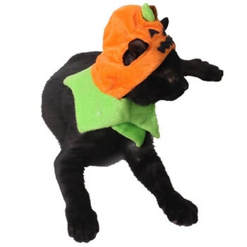 Αστεία καπέλο γάτας Απόκριες κολοκύθας διακοσμητική στολή κατοικίδιων σκυλιών Cosplay καπέλο για πάρτι κουτάβι Καπέλο φεστιβάλ Ρούχα για σκύλους Αξεσουάρ για κατοικίδια
