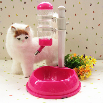 Pet Cat Dog Water Drinker Dispenser Food Stand Τροφοδότης Hamster Μπολ Μπουκάλι πιάτων Πλαστικό αυτόματο συντριβάνι Drinker