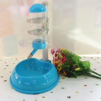 Pet Cat Dog Water Drinker Dispenser Food Stand Τροφοδότης Hamster Μπολ Μπουκάλι πιάτων Πλαστικό αυτόματο συντριβάνι Drinker