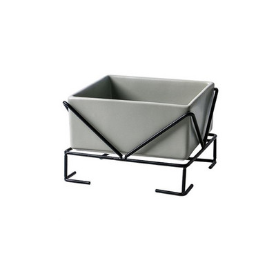 Keramička zdjela za mačke Zdjela za hranu za štence sa željeznim nosačem Postolje Zdjela za vodu Hrana za pse Oprema za kućne ljubimce Pijenje Hranjenje Hranilica velikog kapaciteta