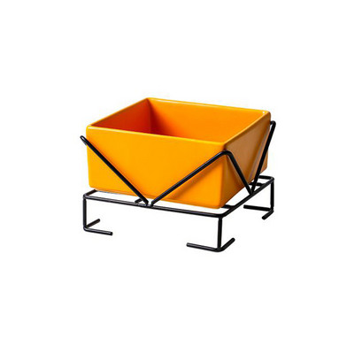 Keramička zdjela za mačke Zdjela za hranu za štence sa željeznim nosačem Postolje Zdjela za vodu Hrana za pse Oprema za kućne ljubimce Pijenje Hranjenje Hranilica velikog kapaciteta