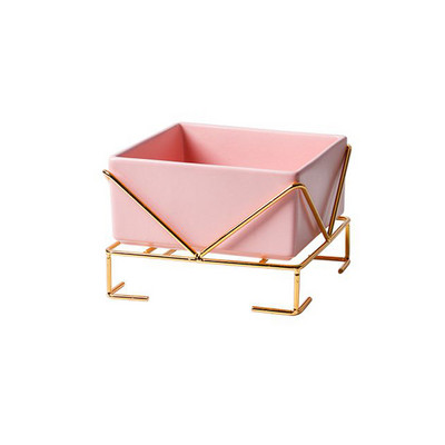 Keramička zdjela za mačke Zdjela za hranu za štence sa željeznim nosačem Postolje Zdjela za vodu Hrana za pse Oprema za kućne ljubimce Pijenje Hranjenje Hranilica velikog kapaciteta