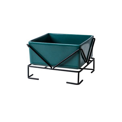 Keramička zdjela za mačke Zdjela za hranu za štence sa željeznim nosačem Postolje Zdjela za vodu Hrana za pse Oprema za kućne ljubimce Pijenje Hranjenje Hranilica velikog kapaciteta