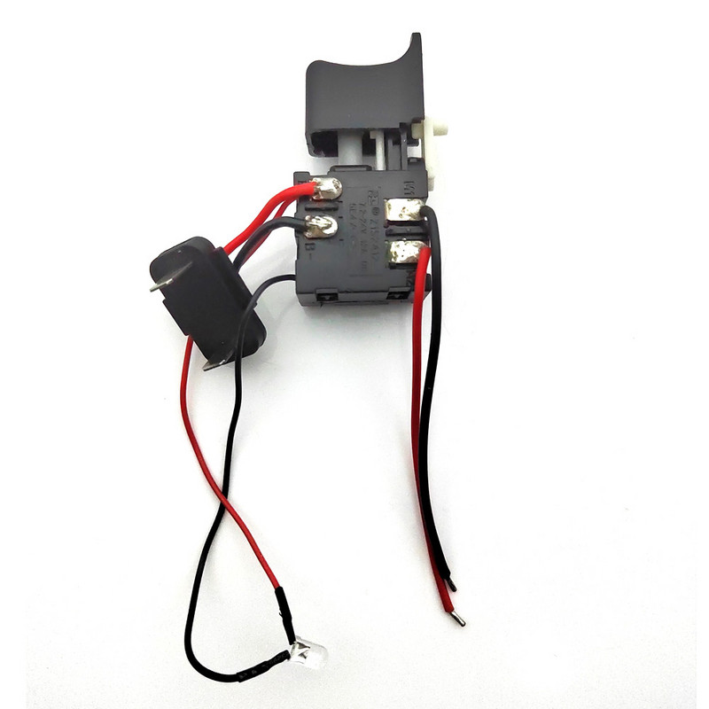 1 gab. Elektriskā urbjmašīna, putekļu necaurlaidīga ātruma kontroles spiedpogas sprūda slēdzis DC 7,2-24V