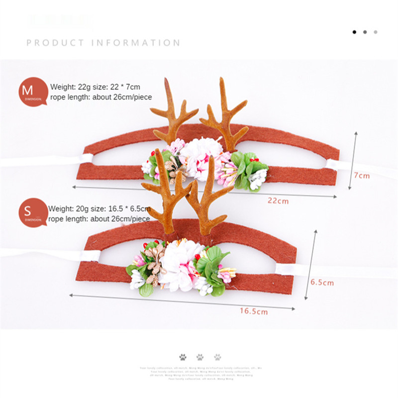 Mājdzīvnieks suns Kaķis Apģērbs Aksesuāri Suns Ziemassvētku Ziemeļbriežu Ragi Cepures Galvassega Mājdzīvnieku Ziemassvētku vecīša galvassega Kaķenes kucēna galvas saite
