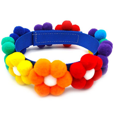 Kassi kaelarihm Vikerkaarelillega dekoratiivne kassipoegade kaelakee Pehme kutsika kaelarihm Reguleeritav koera kaelarihm Lemmiklooma kaelarihm Lemmikloomade aksessuaarid