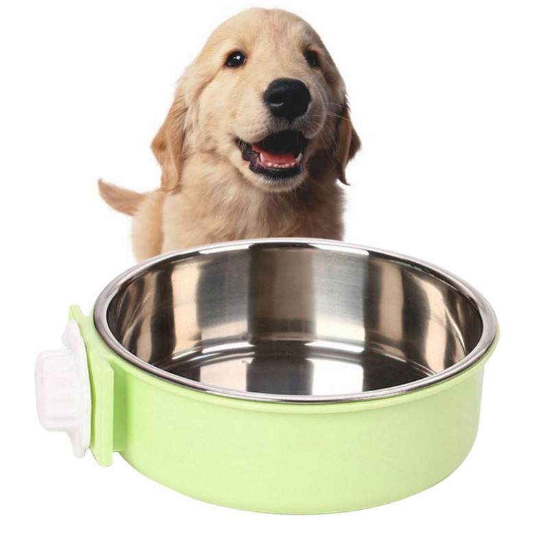 Nova moda Viseći kavez za hranjenje od nehrđajućeg čelika Fiksna hrana Voda Kućni ljubimac Mačka Pas Zdjela Kućni ljubimac Štene Pribor za mačke Dodaci