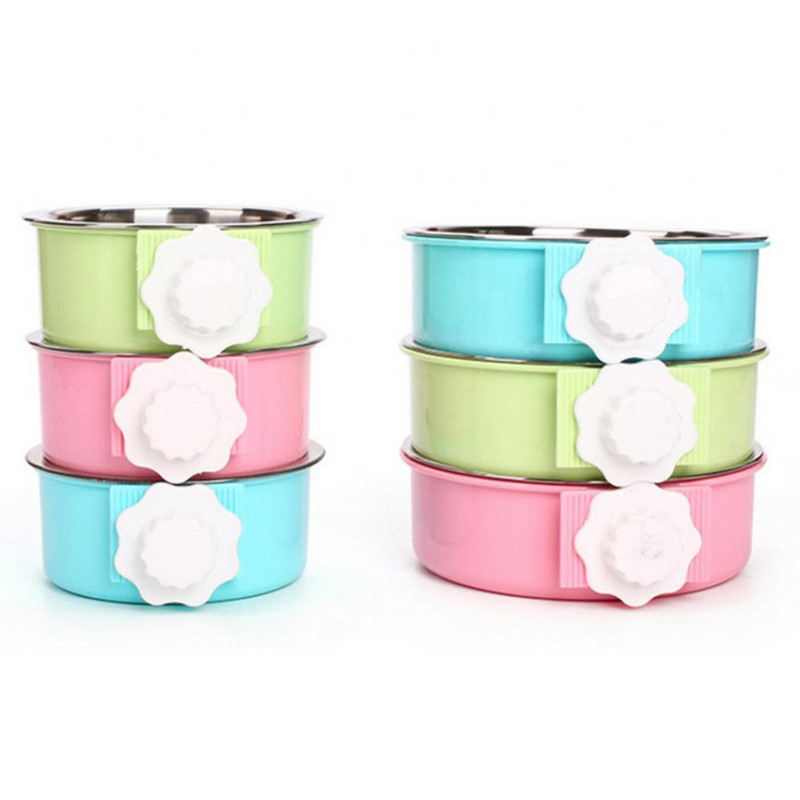 Nova moda Viseći kavez za hranjenje od nehrđajućeg čelika Fiksna hrana Voda Kućni ljubimac Mačka Pas Zdjela Kućni ljubimac Štene Pribor za mačke Dodaci