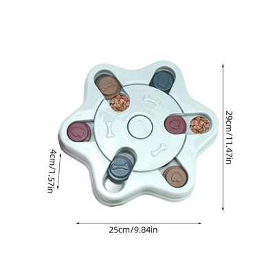 Puzzle Push Feeder | Igračka za pse | Interaktivne igračke Chase poboljšavaju pamćenje Igračka za kućne ljubimce Psi Zdravstveni trening Tanjur za sporo hranjenje