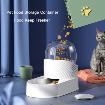 Cat Bowl Automatic Feeder Water Συντριβάνι Cats Dogs Μπολ τροφής Δοχείο αποθήκευσης κατοικίδιων ζώων Σετ τροφοδοσίας ποτού Σετ αξεσουάρ σκυλιών
