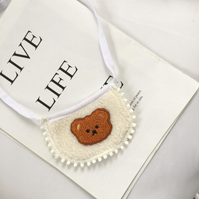 Korea stiilis koerapidu sünnipäevaks plüüs sall rinnatükk, rinnatükk, kass, sülg, rätik Bichon Frise