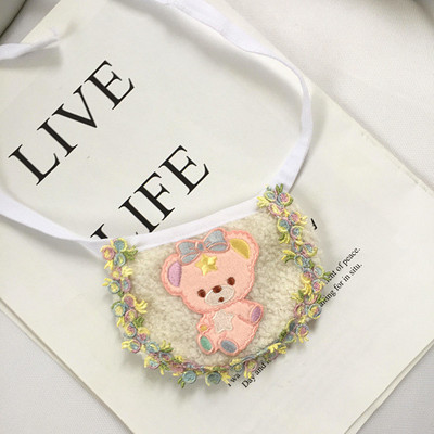 Korea stiilis koerapidu sünnipäevaks plüüs sall rinnatükk, rinnatükk, kass, sülg, rätik Bichon Frise