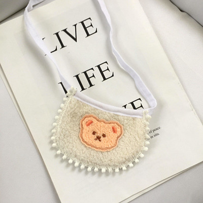 Korea stiilis koerapidu sünnipäevaks plüüs sall rinnatükk, rinnatükk, kass, sülg, rätik Bichon Frise