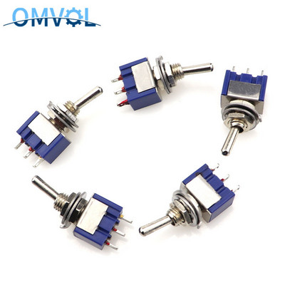 5 τμχ Mini MTS-102 3-Pin SPDT ON-ON 6A 125VAC Miniature Toggle Switches