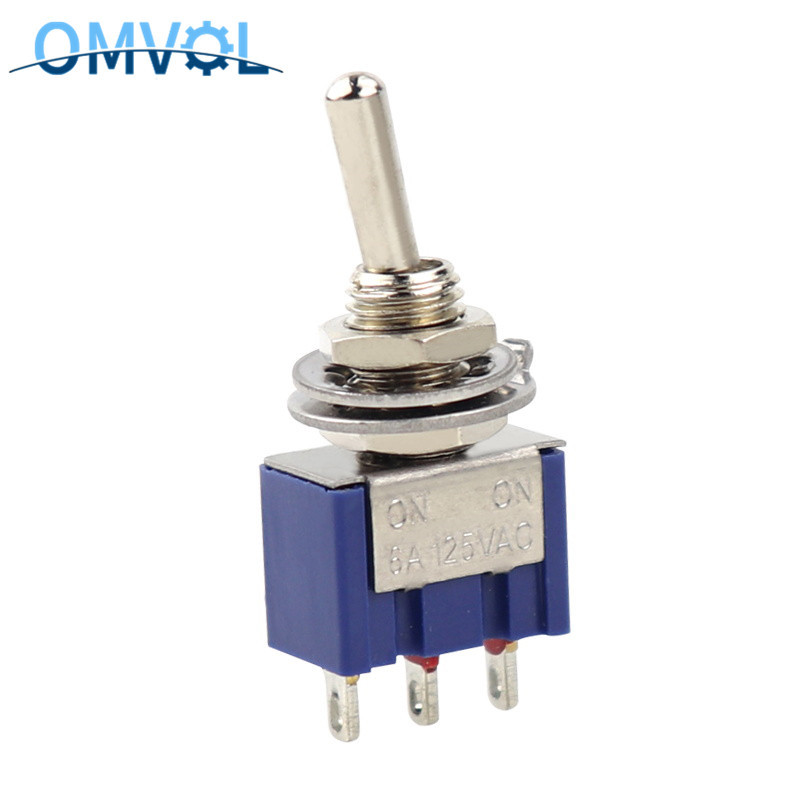 5 tk Mini MTS-102 3 kontaktiga SPDT ON-ON 6A 125 VAC miniatuursed lülitid