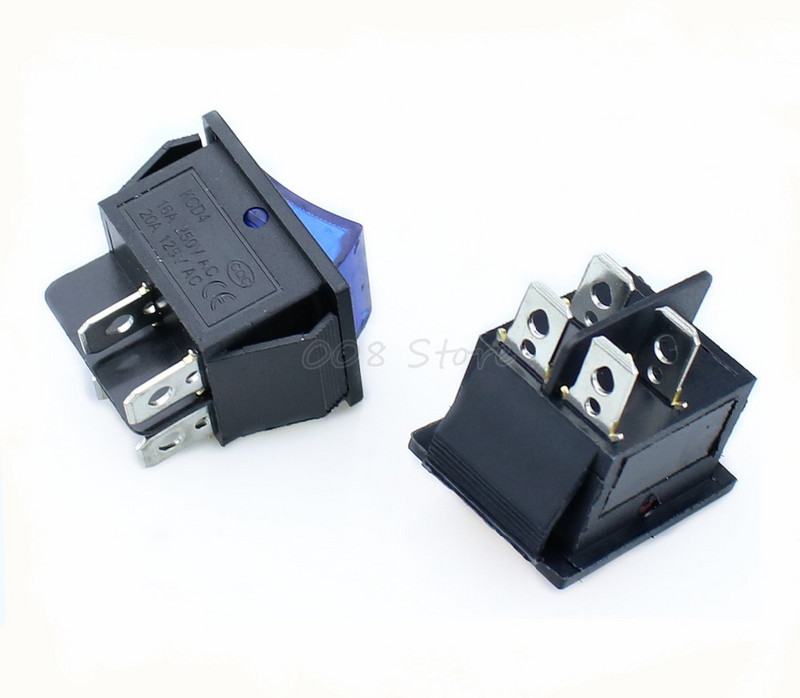 5kom preklopni prekidač s zabravljivanjem Prekidač za napajanje I/O 4 igle sa svjetlom 16A 250VAC 20A 125VAC KCD4