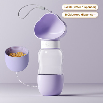 Naujas nešiojamas šunų vandens buteliuko tiekimo dubuo 2 viename šunims lauke keliaujantys vaikščiojimo geriamasis butelis šėrimo dubenys mažiems dideliems šunims