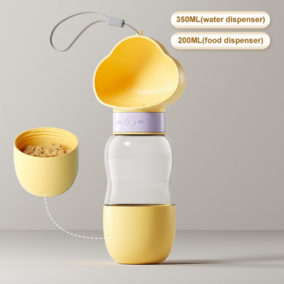 Naujas nešiojamas šunų vandens buteliuko tiekimo dubuo 2 viename šunims lauke keliaujantys vaikščiojimo geriamasis butelis šėrimo dubenys mažiems dideliems šunims