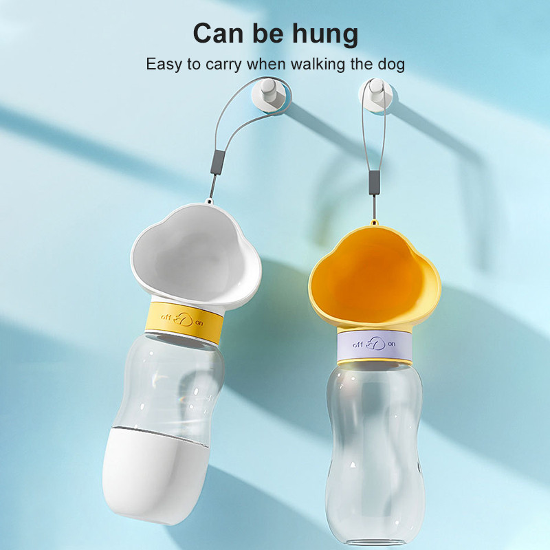 Naujas nešiojamas šunų vandens buteliuko tiekimo dubuo 2 viename šunims lauke keliaujantys vaikščiojimo geriamasis butelis šėrimo dubenys mažiems dideliems šunims