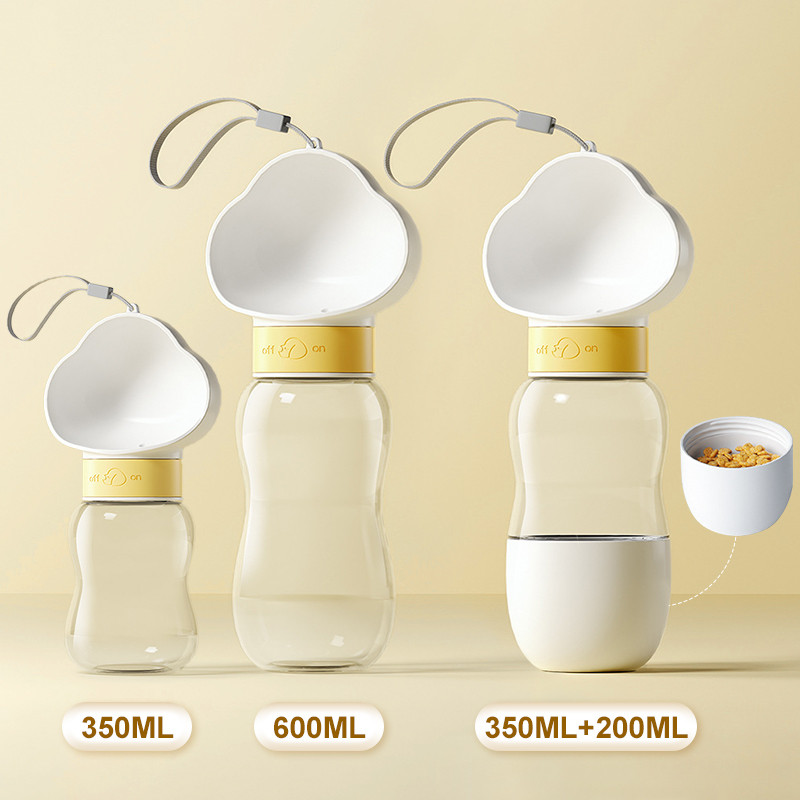 Naujas nešiojamas šunų vandens buteliuko tiekimo dubuo 2 viename šunims lauke keliaujantys vaikščiojimo geriamasis butelis šėrimo dubenys mažiems dideliems šunims