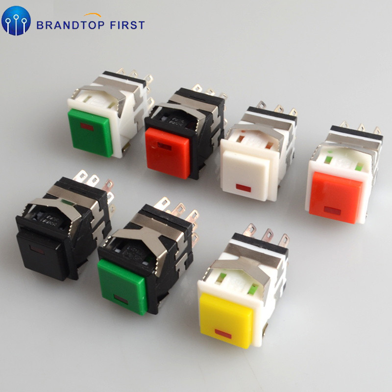 KD2-22 Trenutačni ON-(ON) četvrtasti LED osvijetljeni mali kvadratni prekidač s gumbom